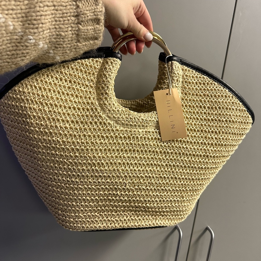 Billini Natural Woven Tote Bag